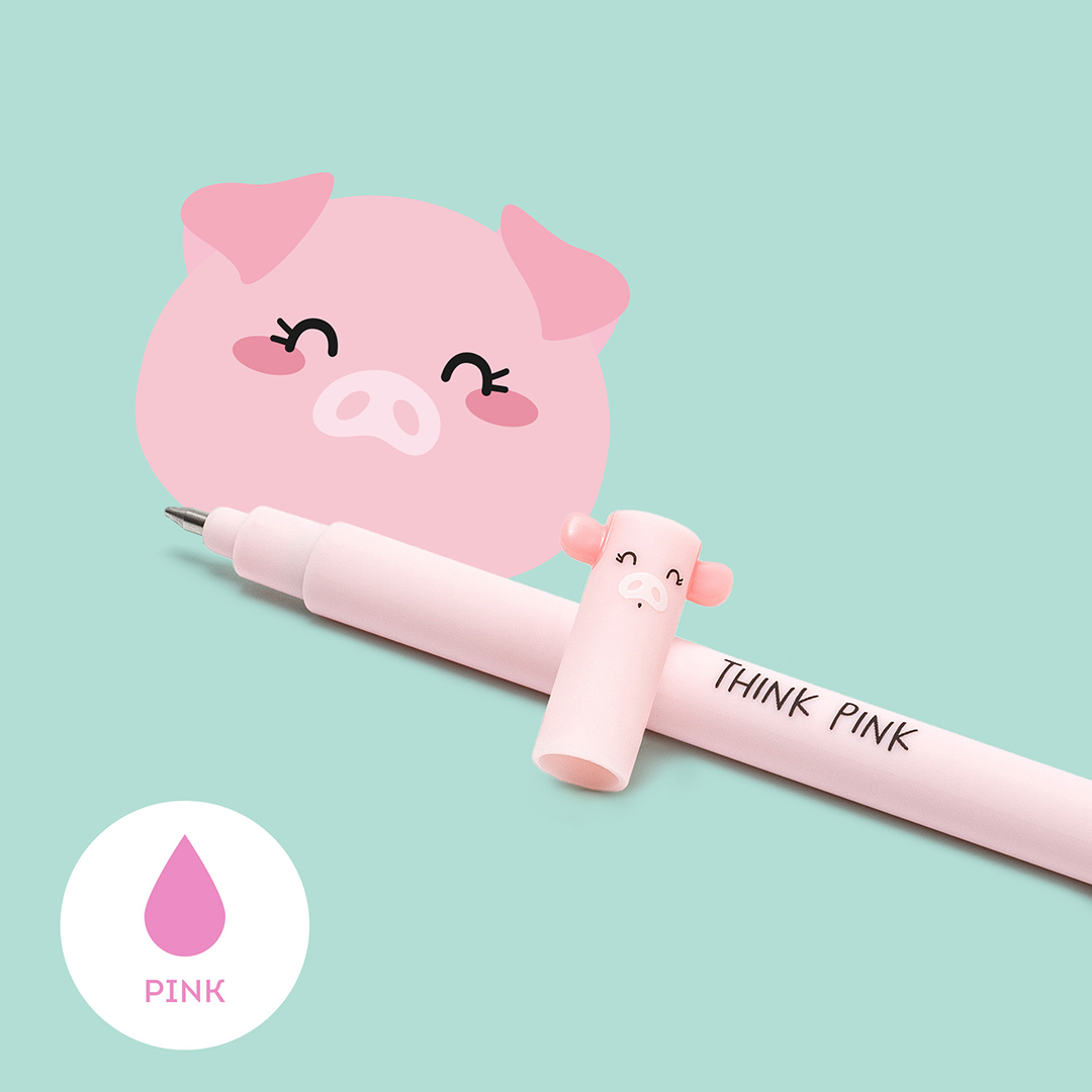 Legami Erasable Gel Pen Piggy (pink)