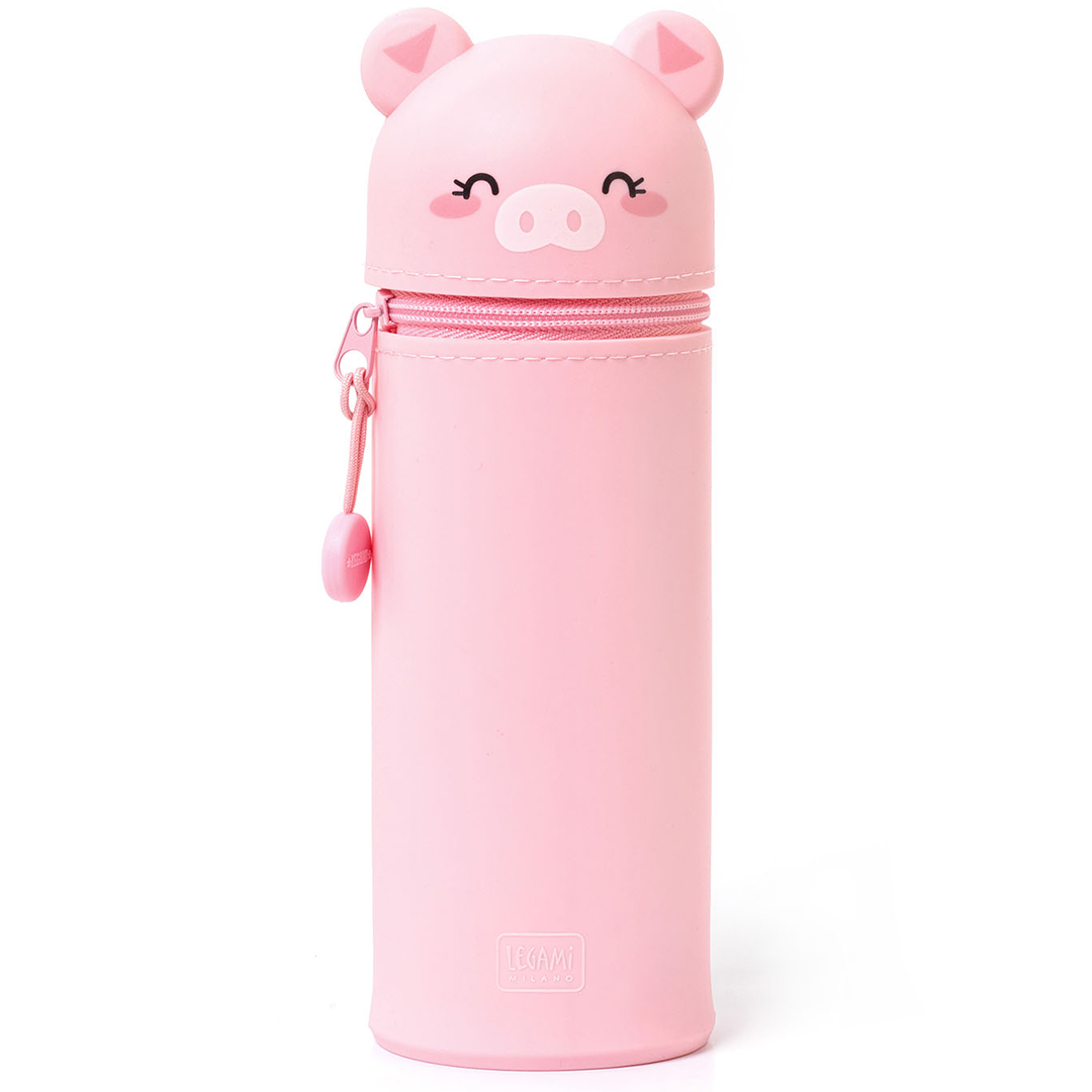 Legami 2in1 Silikon-Federmäppchen Kawaii Piggy